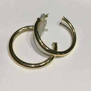BRINCO ARGOLA TUBO MÉDIO DOURADO