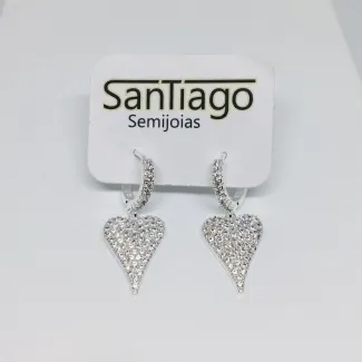 BRINCO ARGOLINHA CLICK ALTAMENTE CRAVEJADO MICROZIRCÔNIA BANHO DE PRATAPH