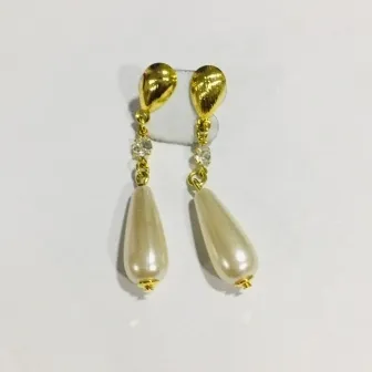 BRINCO BASTÃO PÉROLA DOURADO