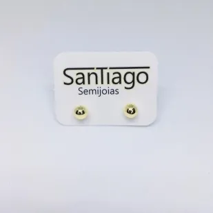 BRINCO BOLA LISA DOURADO N2