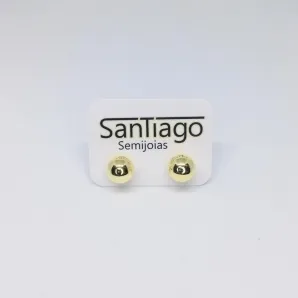 BRINCO BOLA LISA DOURADO N4