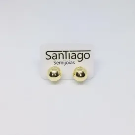 BRINCO BOLA LISA DOURADO N5