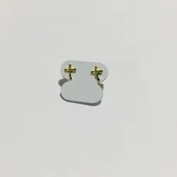 BRINCO CRUZ FINO PEQUENO DOURADO