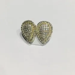BRINCO GOTA MICROZIRCONIA GRANDE BANHO DE PRATA