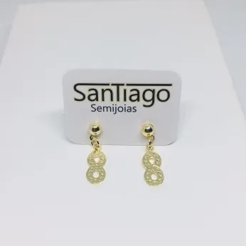BRINCO INFINITO FURADO PENDUREZA DOURADO