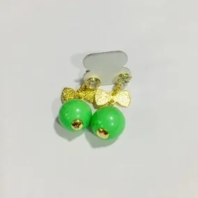 BRINCO LAÇO COM BOLA VERDE-LIMÃO 