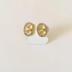BRINCO OVAL MICROZIRCONIA PEQUENO 