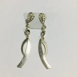 BRINCO P COM STRASS PENDUREZA BANHO DE PRATA