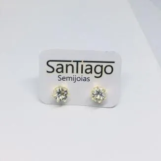 BRINCO PEDRA STRASS TRADICIONAL 4 GARRAS CORES VARIADAS N1 BANHO DE PRATA