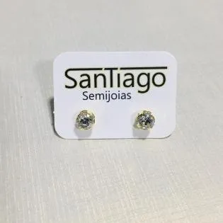 BRINCO PEDRINHA STRASS CRAVAÇÃO INGLESA COLOR N4 ADNY
