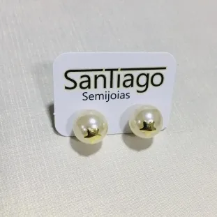 BRINCO PÉROLA COM ESTRELA