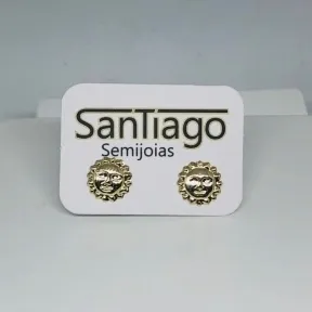 BRINCO SOL DE MAIO PEQUENO DOURADO