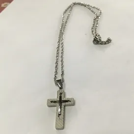 COLAR COM CRUCIFIXO INOX 50 CM
