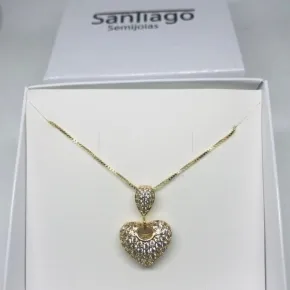 COLAR CORAÇÃO CRAVEJADO MICROZIRCÔNIA PH