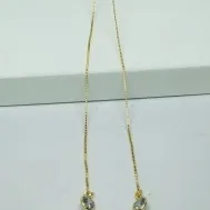 COLAR GRAVATINHA PEDRA DUPLA ZIRCÔNIA FBNA