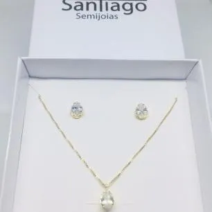 CONJUNTO CAIXINHA GOTA CRISTAL PEQUENO ZIRCÔNIA
