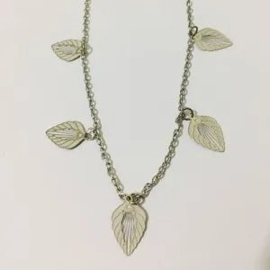 CORRENTE CHOKER FOLHA VAZADA LEVE INOX SPE