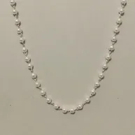 CORRENTE CHOKER PÉROLAS PEQUENAS JUNTAS BANHO DE PRATA