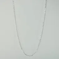 CORRENTE MASCULINA 1MM FÍGARO 3X1 BANHO DE PRATA 60 CM