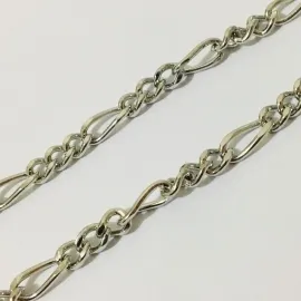 CORRENTE MASCULINA 4MM FÍGARO 3X1 INOX 60 CM