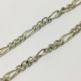 CORRENTE MASCULINA 5MM FÍGARO 3X1 INOX 70 CM