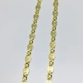 CORRENTE MASCULINA DIAMANTADA GRUMET 4MM 4X2 CVL 60 CM