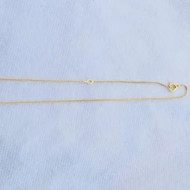 CORRENTE VENEZIANA ESPESSURA MÉDIA DETALHE  DOURADA 45 CM