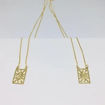ESCAPULÁRIO RAIOS DOURADO