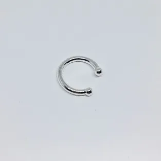 PIERCING FAKE CLÁSSICO SEM LISO BANHO DE PRATA ADNY