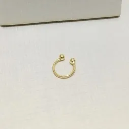 PIERCING FAKE CLÁSSICO SEM LISO DOURADO