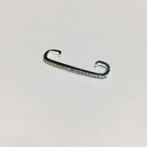 PIERCING FAKE GANCHO MICROZIRCONIA BANHO DE PRATA