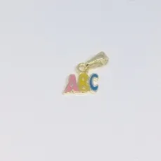 PINGENTE ABC RESINA COLORIDA