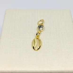 PINGENTE BÚZIO COM STRASS PEQUENO ADNY