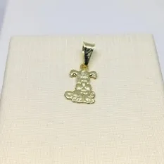 PINGENTE CACHORRO SENTADO DOURADO
