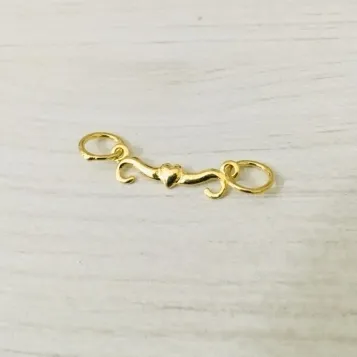 PINGENTE CANGA PARA 2 FILHOS COMPLETA DOURADO