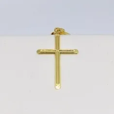 PINGENTE CRUCIFIXO COM GANCHO DOURADO 