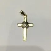 PINGENTE CRUCIFIXO COM RODIUM DOURADO 1.7CM X 3CM