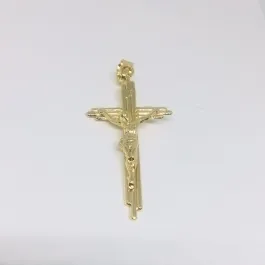 PINGENTE CRUZ CRISTO SULC DOURADO