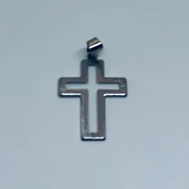 PINGENTE CRUZ VAZADA TRABALHADA INOX 