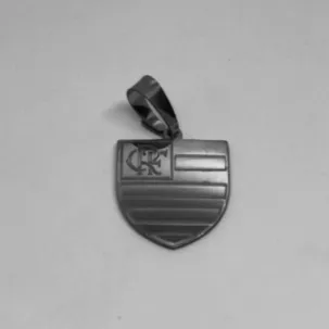 PINGENTE ESCUDO FLAMENGO INOX 