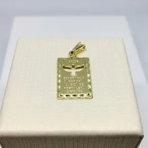 PINGENTE MEDALHA QUADRADA ESPÍRITO SANTO ADNY
