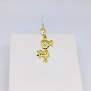 PINGENTE MENINA COM URSINHO 