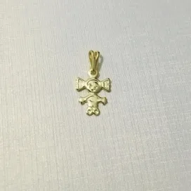 PINGENTE MENINA MARIA-CHIQUINHA DOURADO