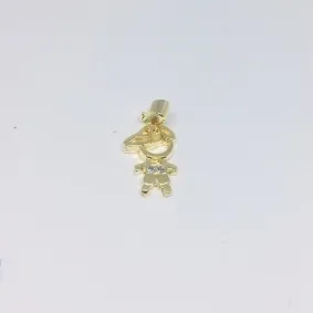 PINGENTE MENINO BONÉ PEDRA CHECA  