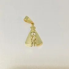 PINGENTE NOSSA SENHORA APARECIDA COM CRUZ DOURADO