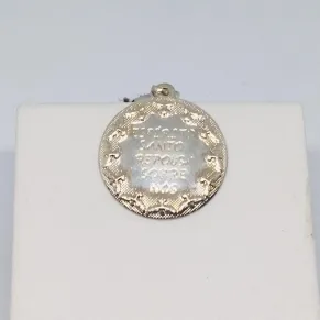 PINGENTE PLACA DEUS É FIEL BANHO DE PRATA