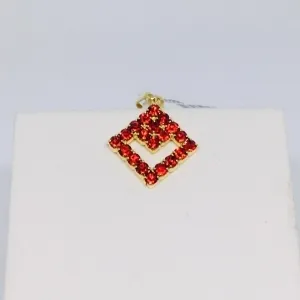 PINGENTE QUADRADO STRASS COLORIDO 