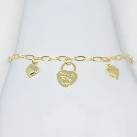 PULSEIRA 3 CORAÇÕES PEQUENOS FOREVER IN MY HEART ADNY
