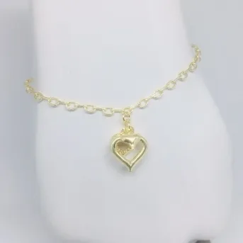 PULSEIRA 3 CORAÇÕES SOBREPOSTOS DOURADO