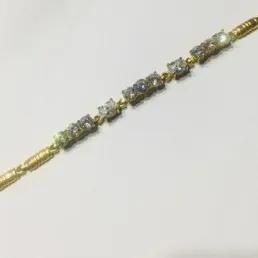 PULSEIRA DE PEDRAS DE ZIRCÔNIA TRIPLAS 18 CM